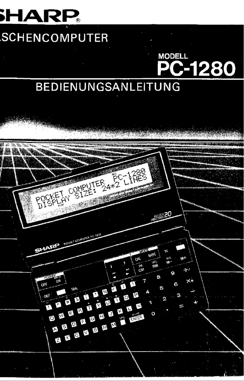 Page 1 de la notice Manuel utilisateur Sharp PC1280