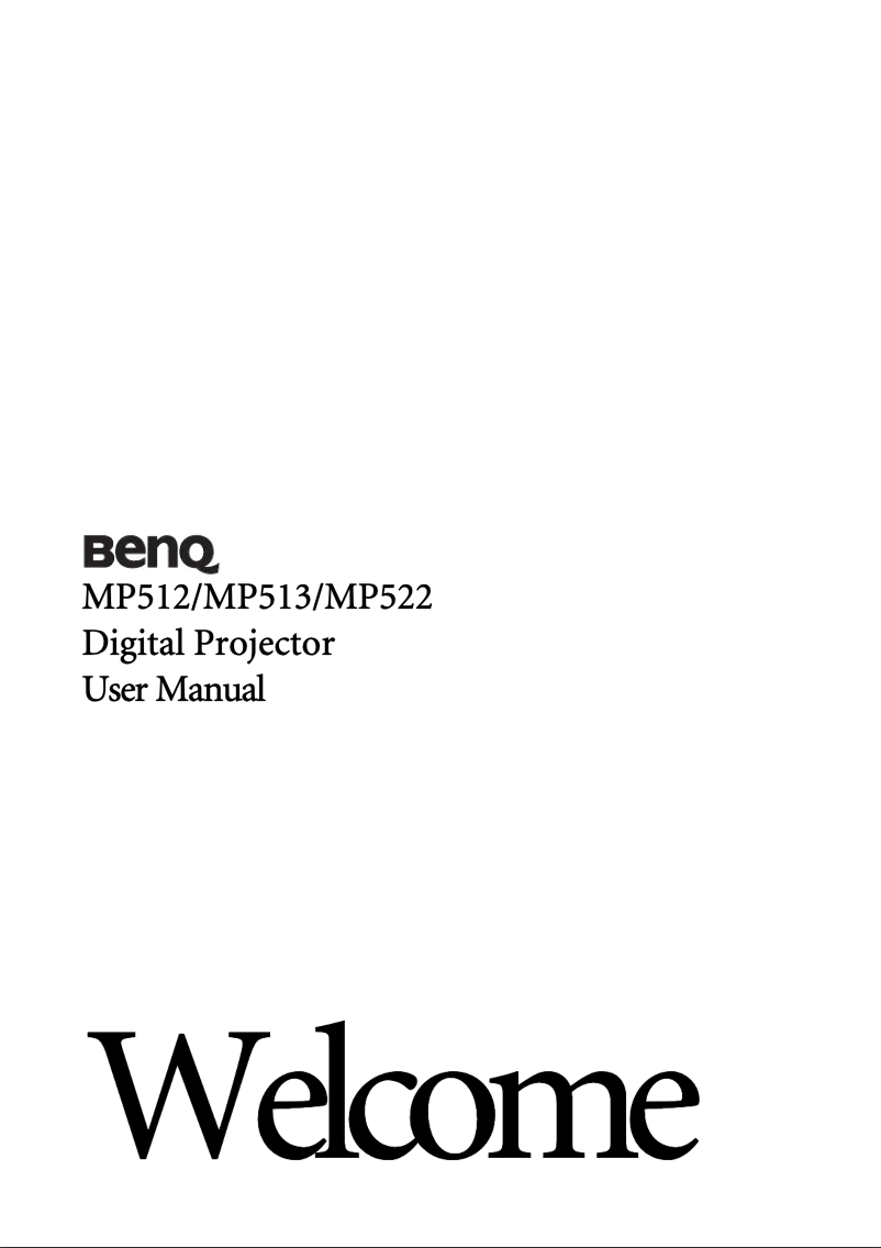 Page n°1 - Manuel utilisateur BenQ MP512