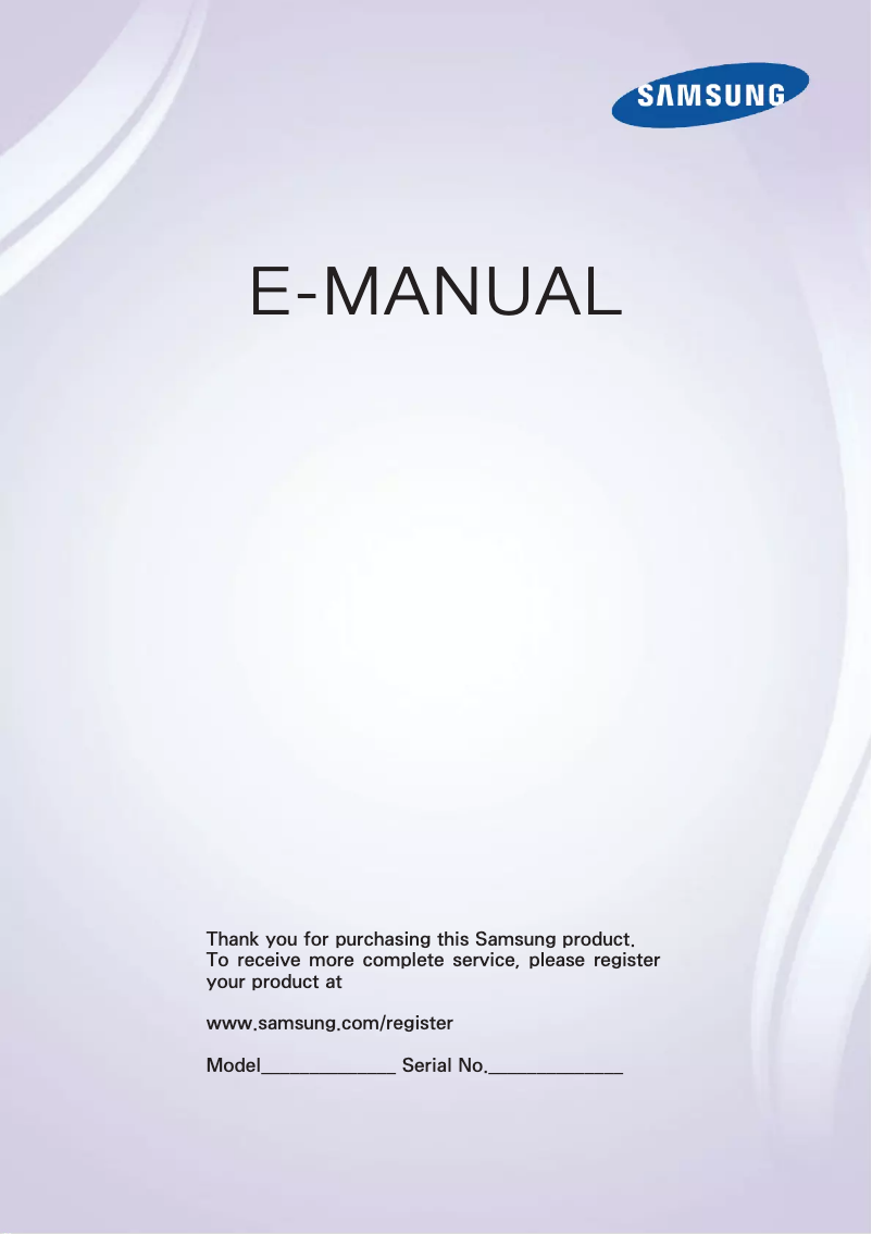 Page 1 de la notice Manuel utilisateur Samsung UE46F6400AY