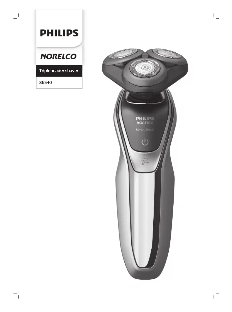 Page 1 of the manual User Manual Philips Norelco S6540