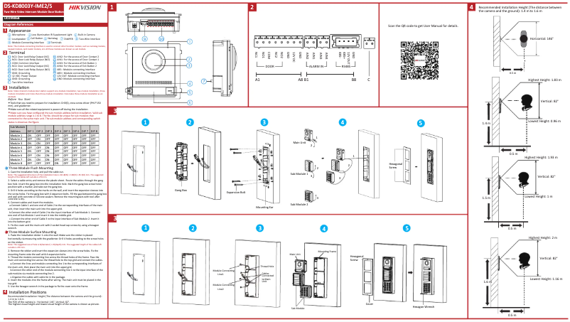Página 1 del manual Guía de inicio rápido Hikvision DS-KD8003Y-IME2/S