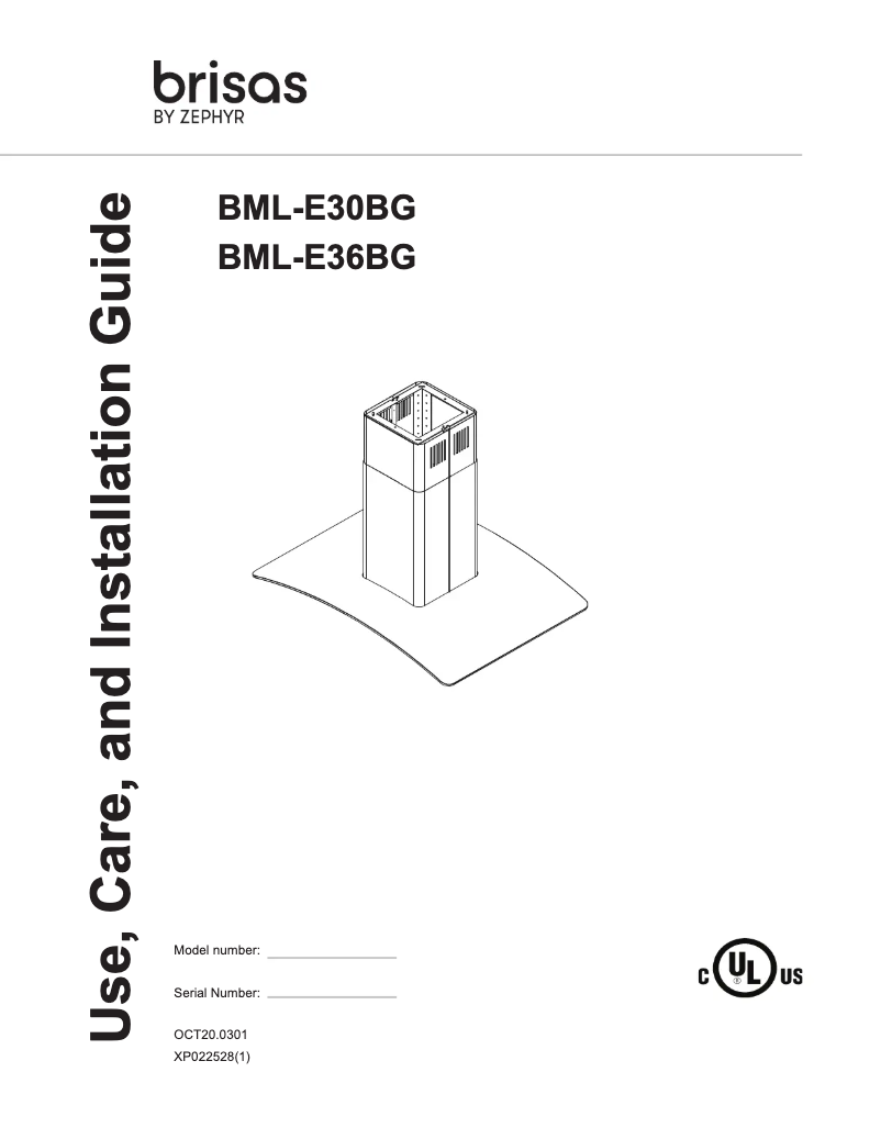 Image de la première page du manuel de l'appareil Brisas BML-E36BG