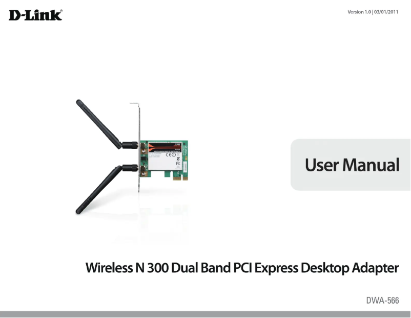 Image de la première page du manuel de l'appareil DWA-566