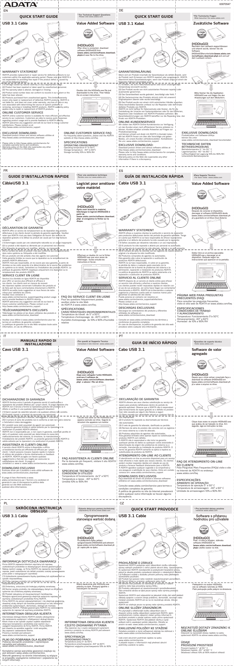 Página 1 del manual Manual de usuario ADATA AHV620S