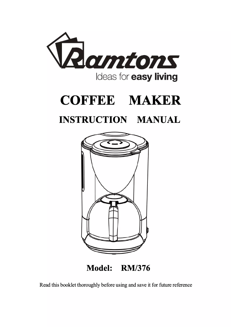 Page 1 de la notice Manuel utilisateur Ramtons RM/376