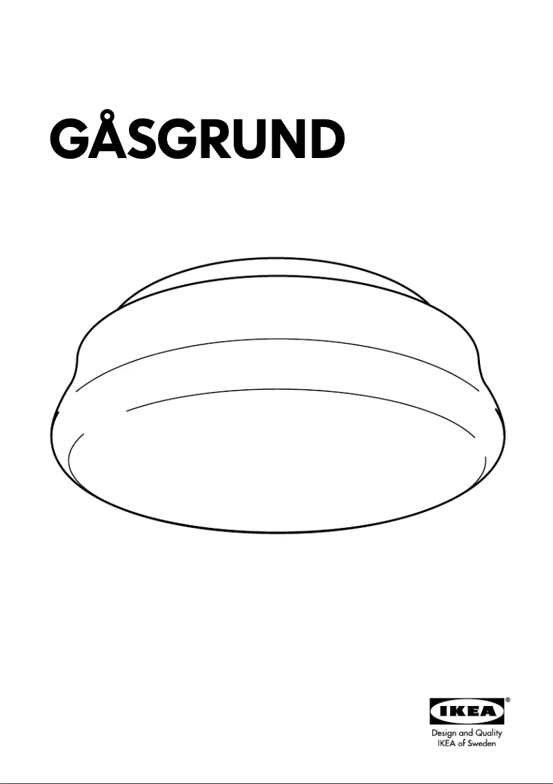 Page 1 de la notice Manuel utilisateur Ikea GASGRUND