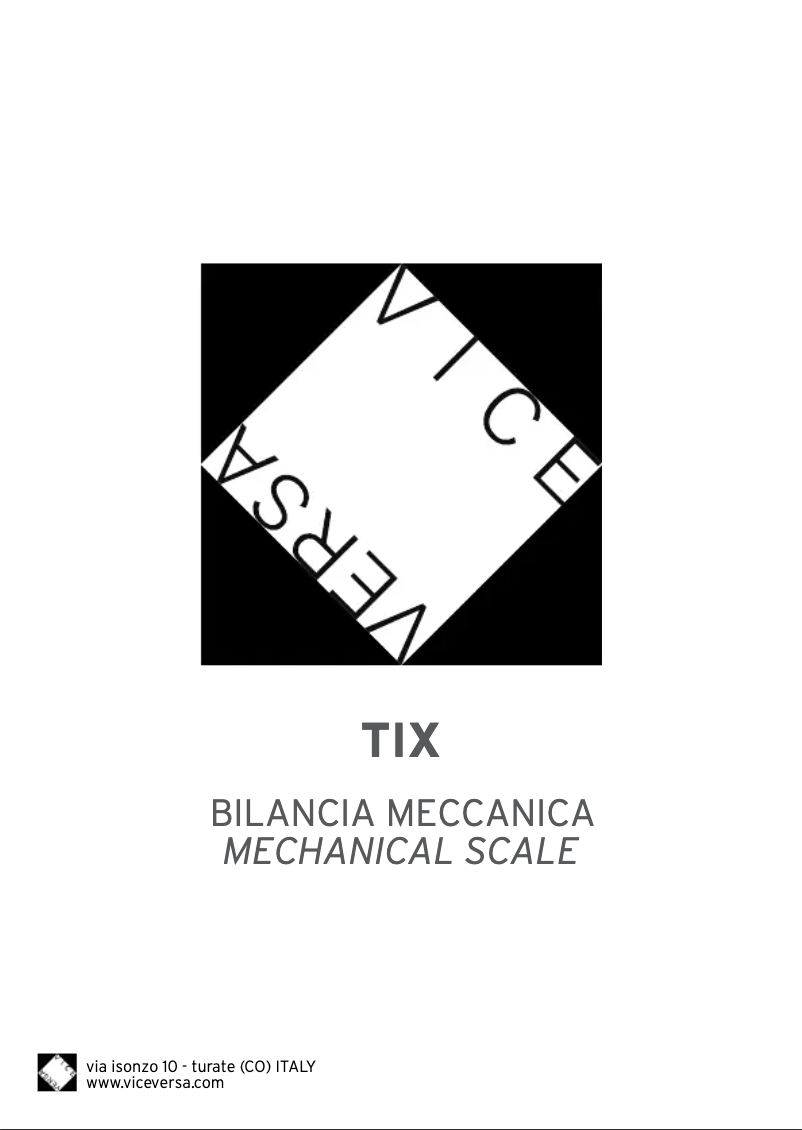 Page 1 de la notice Manuel utilisateur Vice Versa Tix 46208