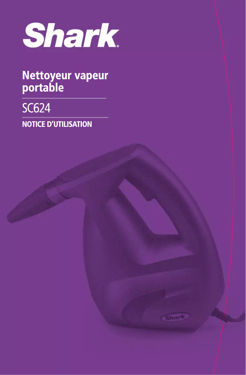 Image de la première page du manuel de l'appareil Shark SC624