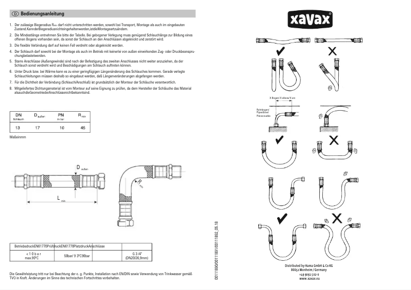Page 1 de la notice Manuel utilisateur Xavax 00111891