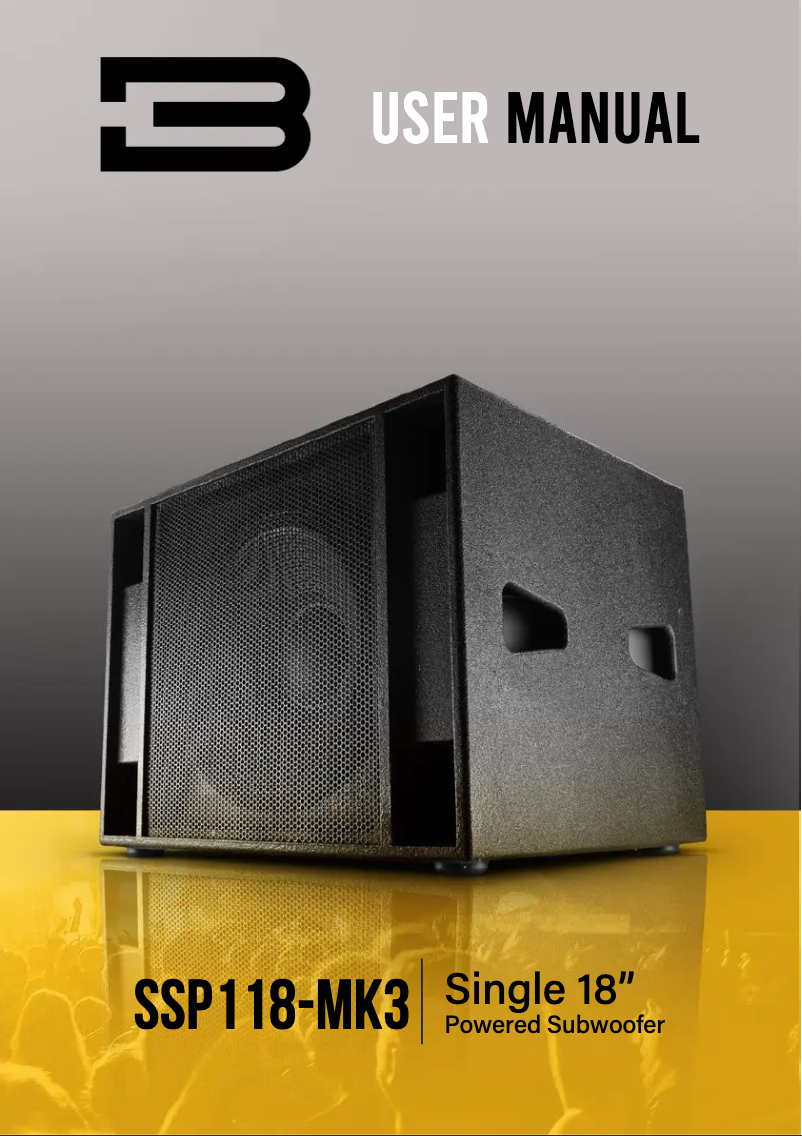 Page n°1 - Manuel utilisateur BASSBOSS SSP118-MK3