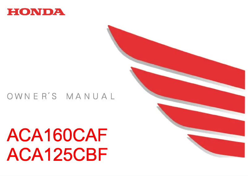 Página 1 del manual Manual de usuario Honda AirBlade 160 (2023)