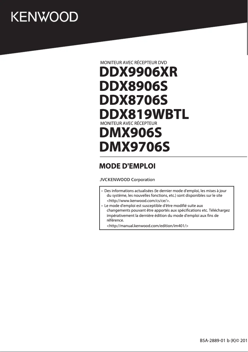 Page n°1 - Manuel utilisateur Kenwood DMX9706S
