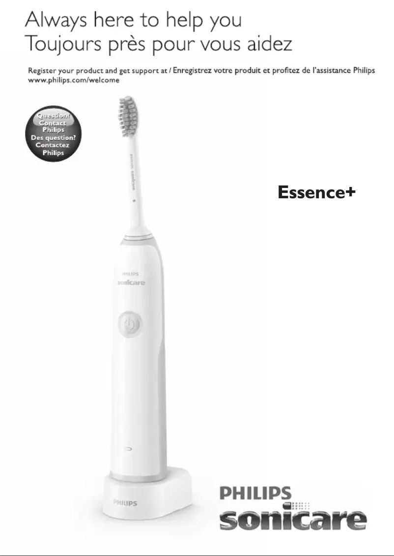 Page 1 of the manual User Manual Philips Sonicare Essence+ HX3281