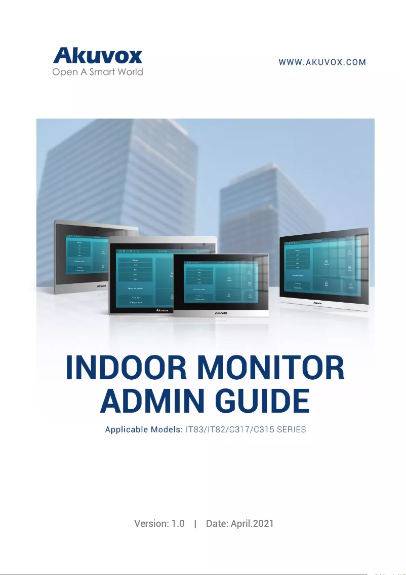 Page 1 de la notice Manuel utilisateur Akuvox C317S