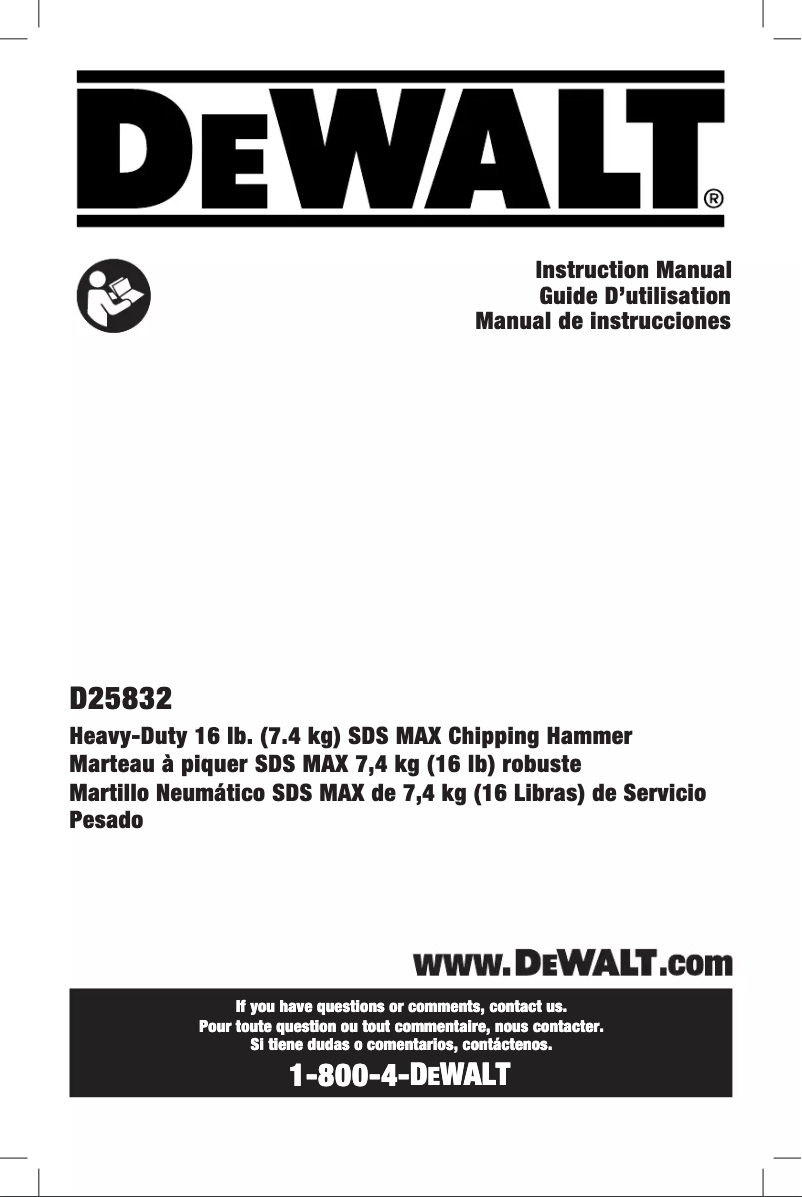 Página 1 del manual Manual de usuario DeWalt D25832