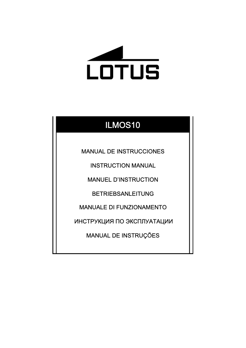 Page 1 de la notice Manuel utilisateur Lotus 15742