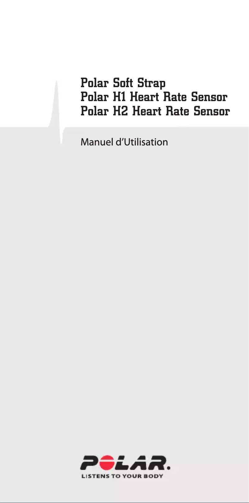 Page 1 de la notice Manuel utilisateur Polar H1