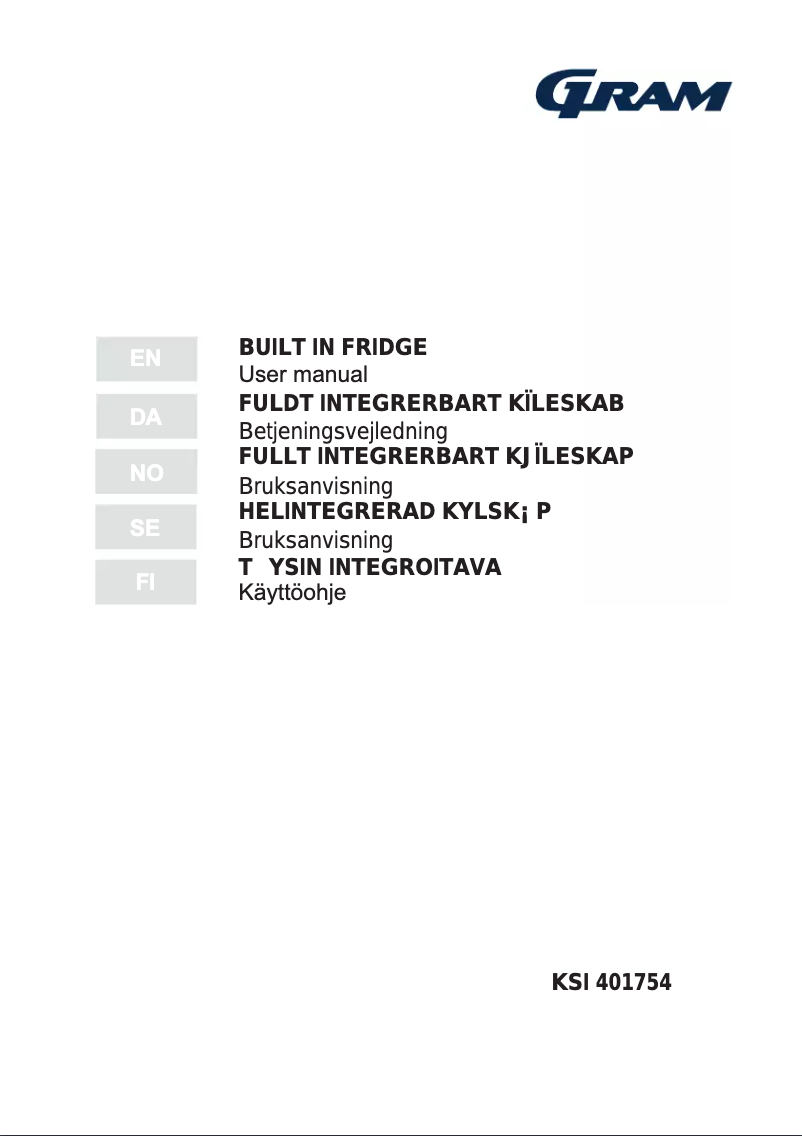 Image de la première page du manuel de l'appareil KSI 401754