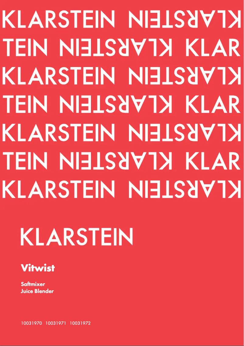 Image de la première page du manuel de l'appareil 10031970