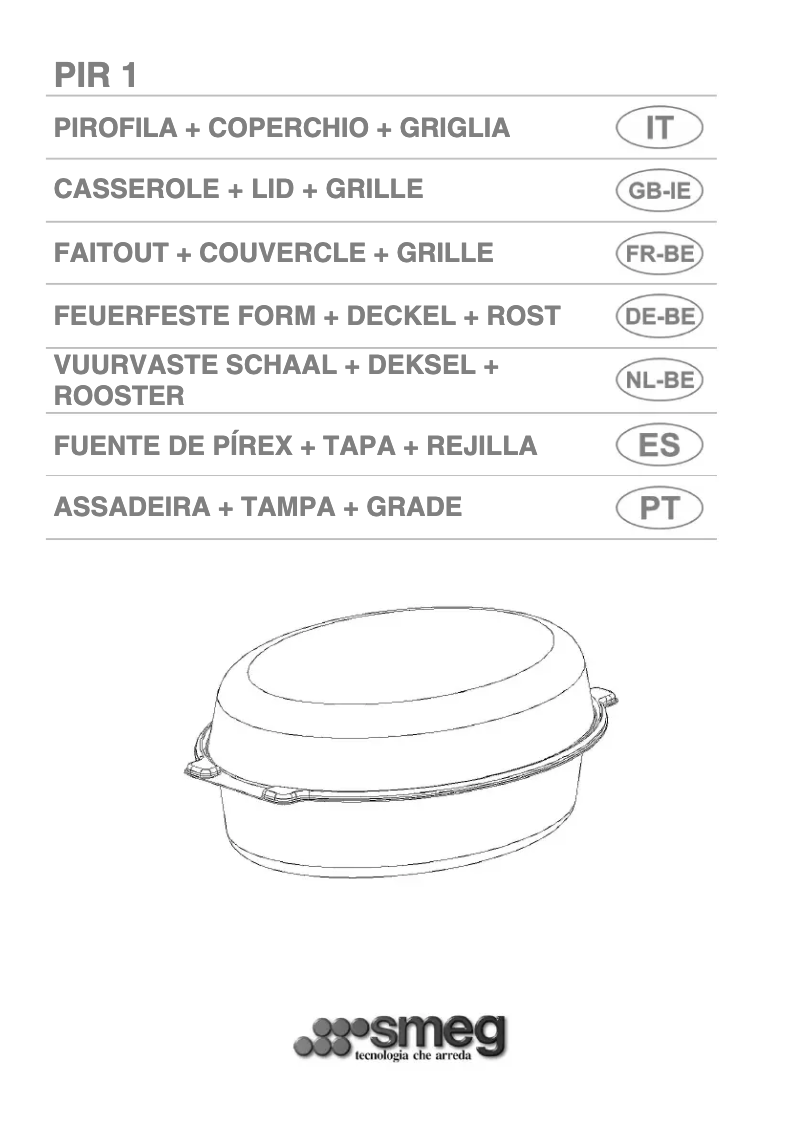 Page 1 de la notice Manuel utilisateur Smeg PIR2
