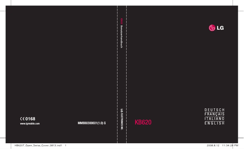 Page 1 de la notice Manuel utilisateur LG KB620