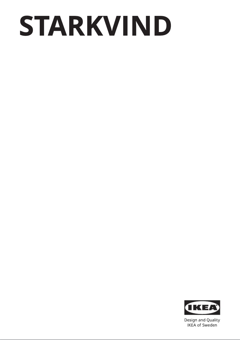 Page 1 de la notice Manuel utilisateur Ikea STARKVIND 504.619.42