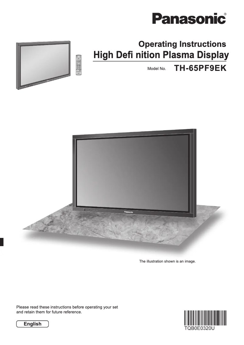 Page 1 de la notice Manuel utilisateur Panasonic TH-65PF9EK