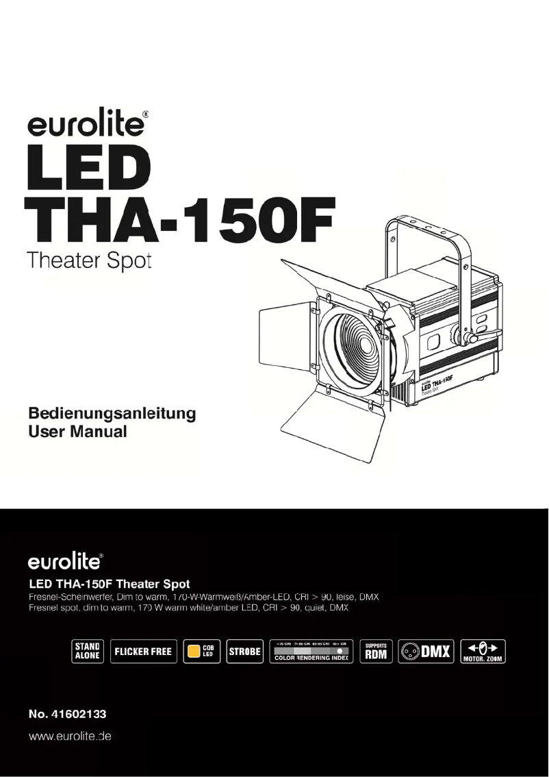 Page 1 de la notice Manuel utilisateur Eurolite LED THA-150F