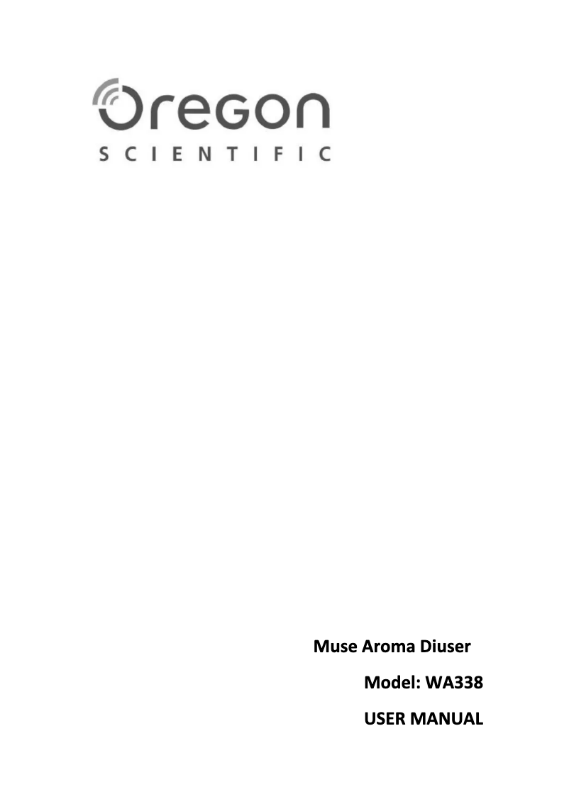 Page 1 de la notice Manuel utilisateur Oregon Scientific Muse WA338