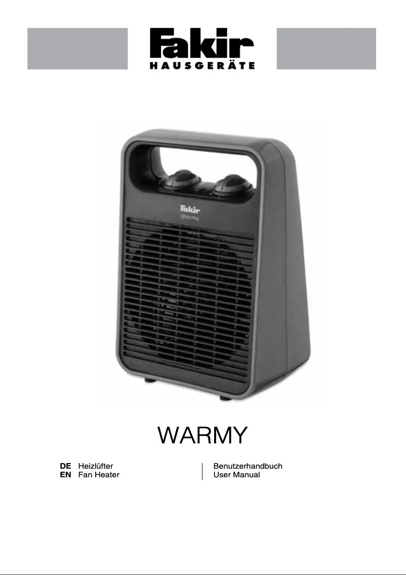 Page n°1 - Manuel utilisateur Fakir Warmy