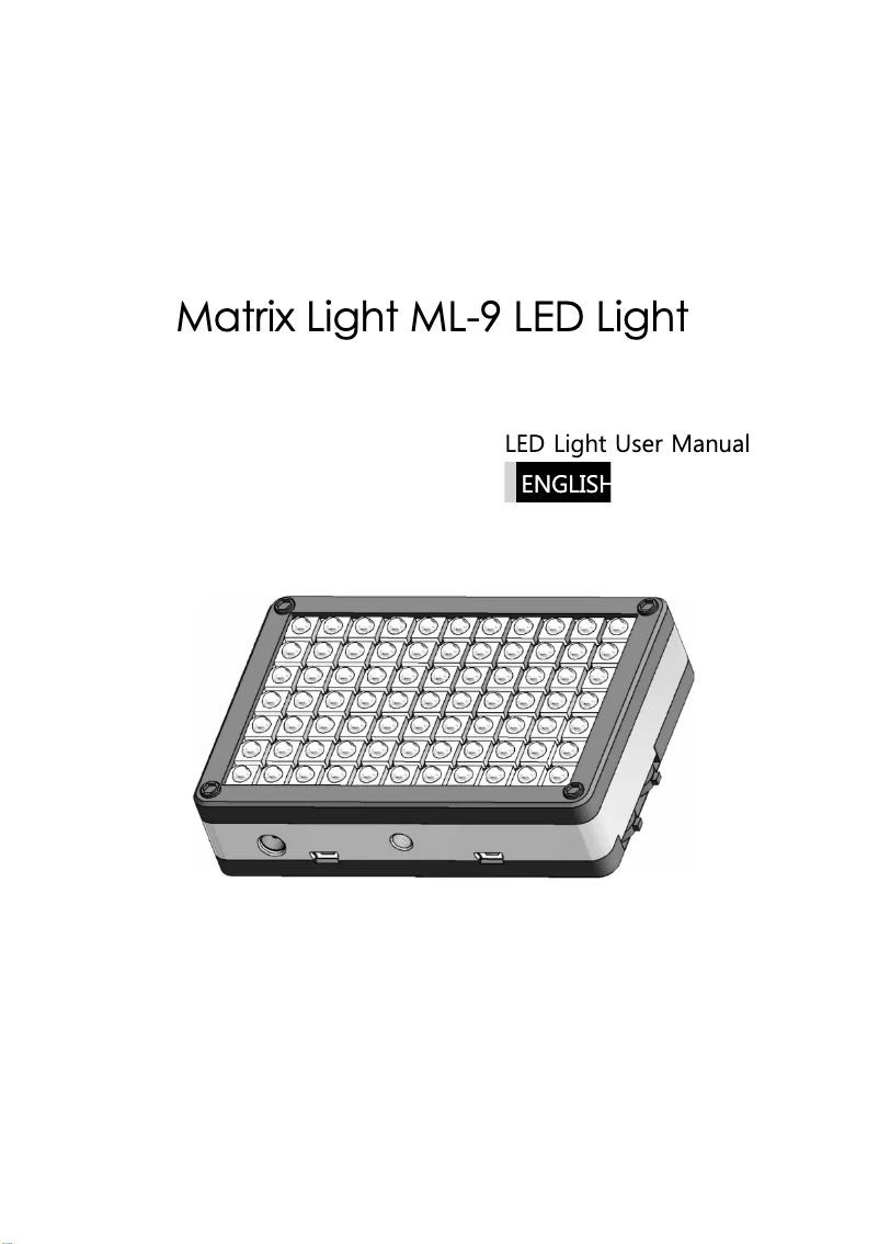 Página 1 del manual Manual de usuario Matrix Light ML-9
