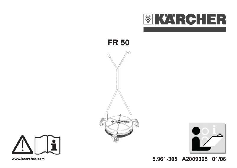 Page 1 de la notice Manuel utilisateur Kärcher FR 50