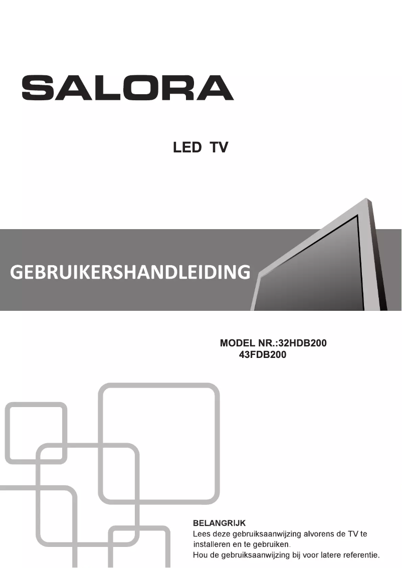 Page 1 de la notice Manuel utilisateur Salora 32HDB200