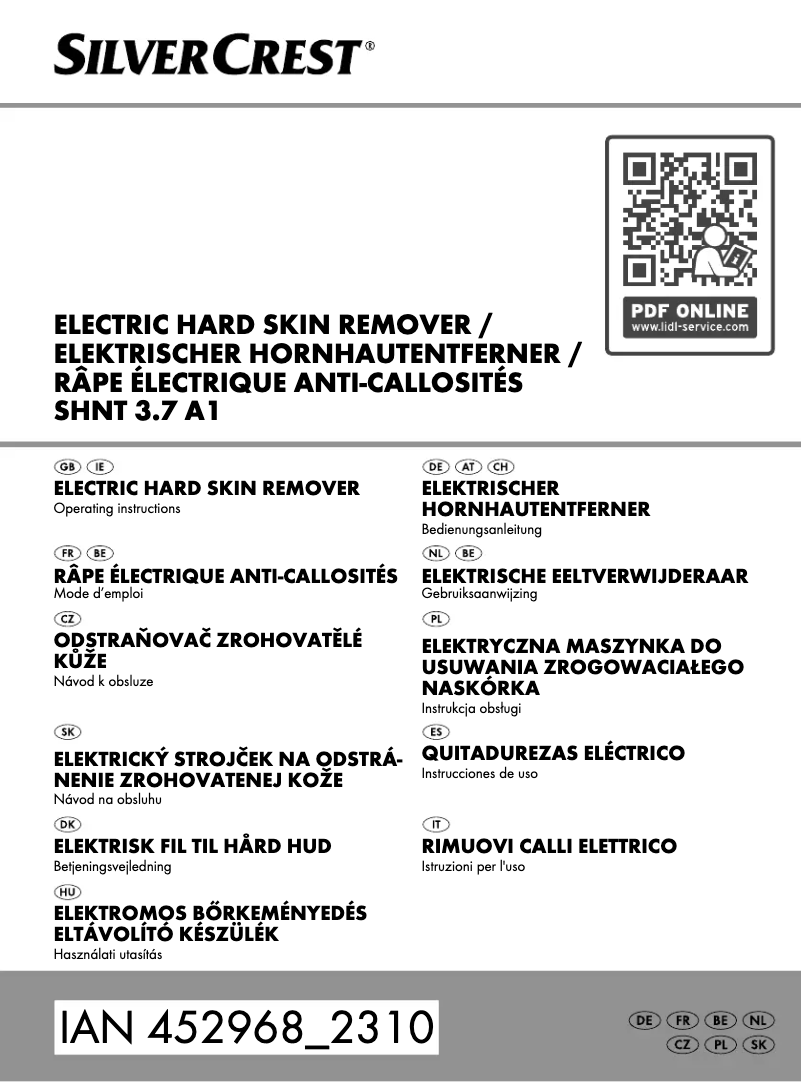 Page 1 de la notice Manuel utilisateur SilverCrest SOHNT 3.7 A1