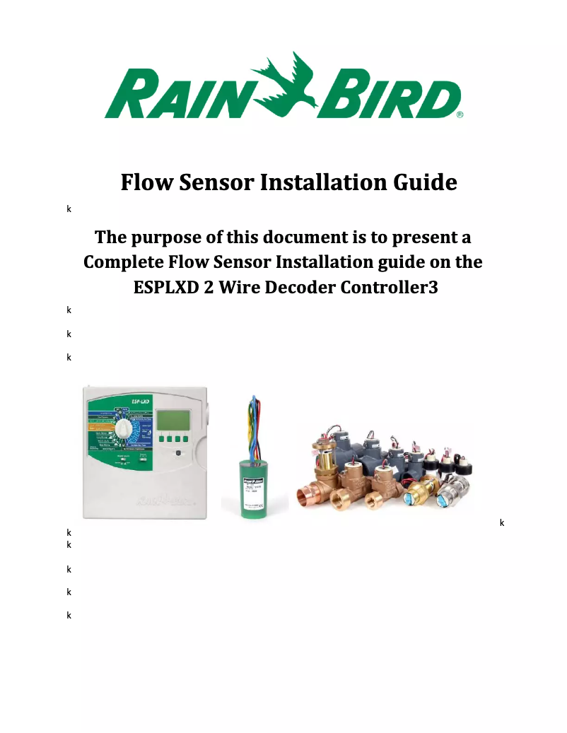 Page n°1 - Guide d'installation Rain Bird ESP-LXD