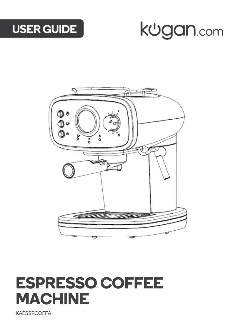 Page 1 de la notice Manuel utilisateur Kogan KAESSPCOFFA