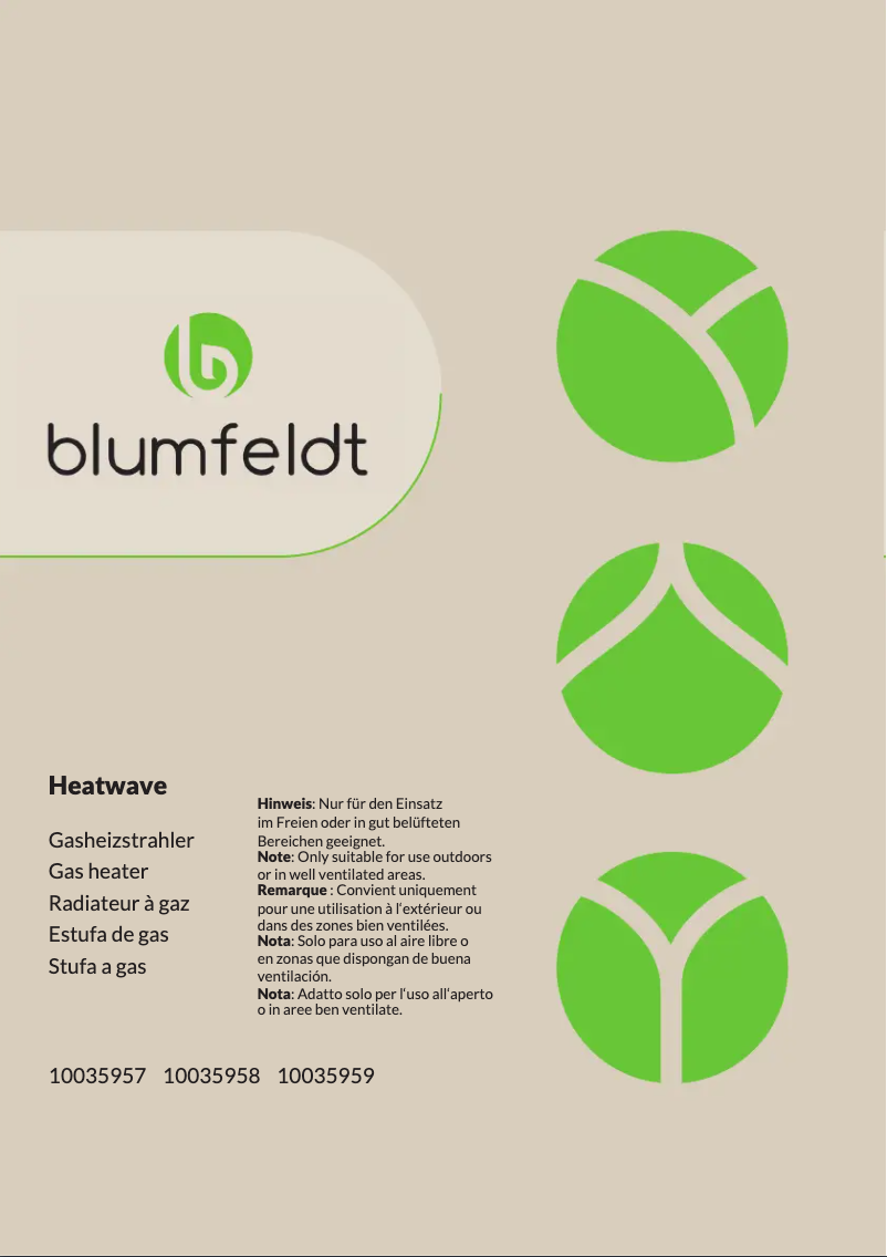 Page 1 de la notice Manuel utilisateur Blumfeldt Heatwave