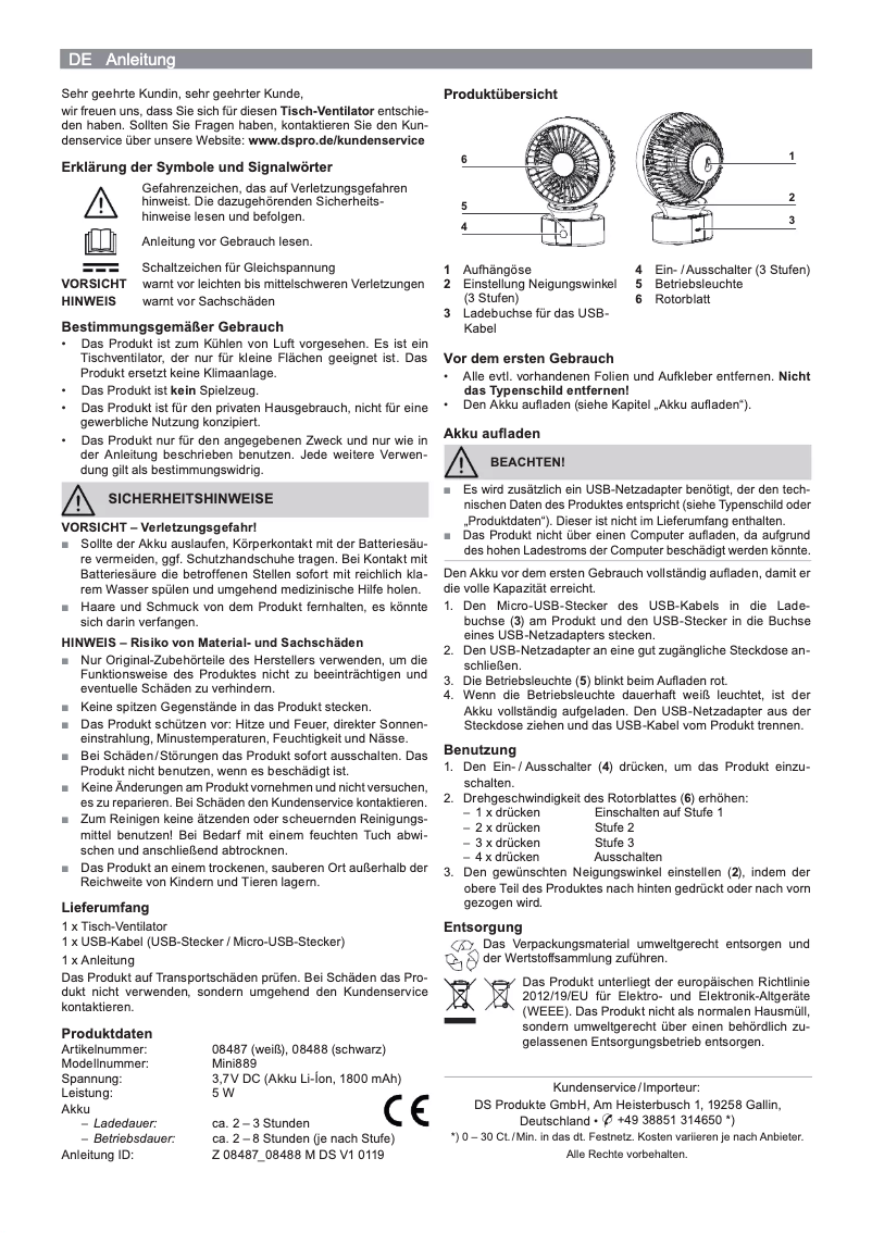 Image de la première page du manuel de l'appareil 08487