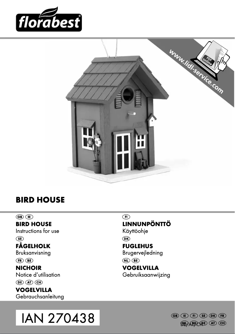 Page 1 de la notice Manuel utilisateur Florabest IAN 270438