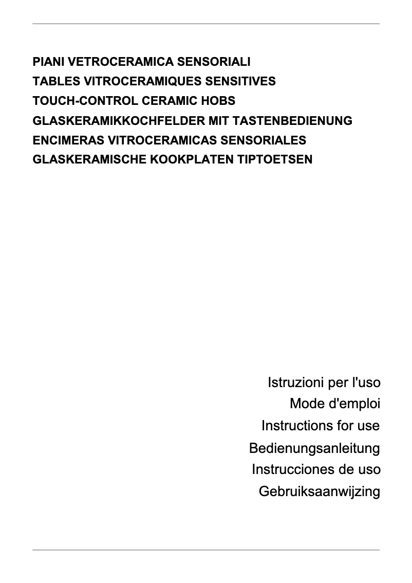 Page 1 de la notice Manuel utilisateur Smeg SE2752X1