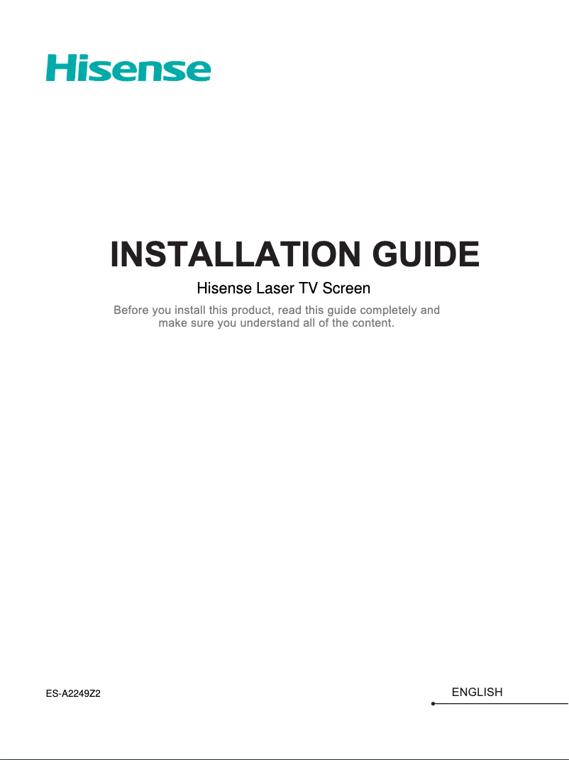 Page 1 de la notice Manuel utilisateur Hisense 120L5