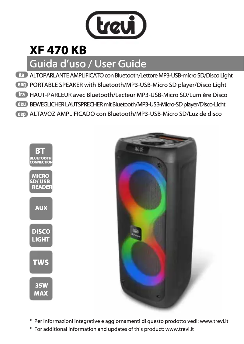 Page n°1 - Manuel utilisateur Trevi XF 480 KB