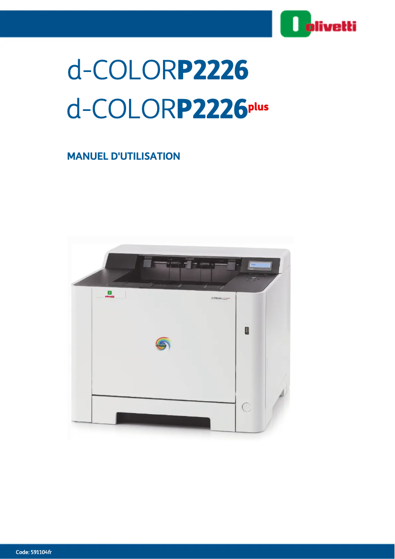 Page 1 de la notice Manuel utilisateur Olivetti d-Color P2226plus