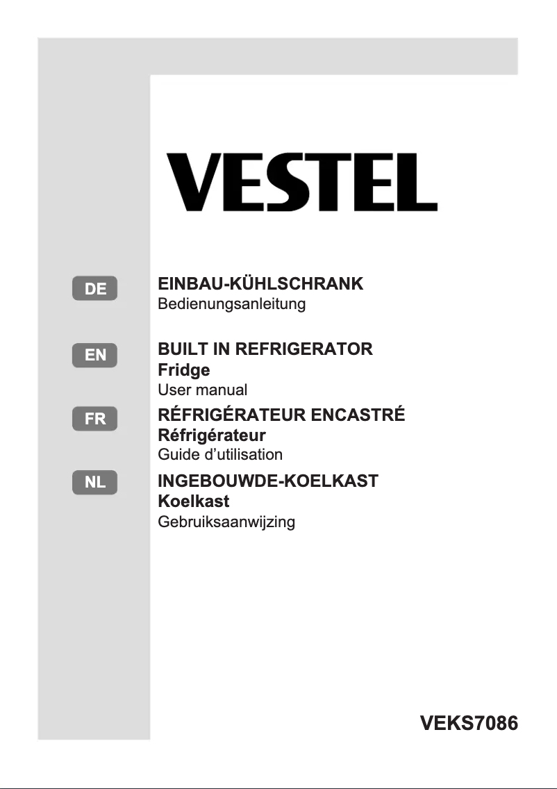 Page 1 de la notice Manuel utilisateur Vestel VEKS7086