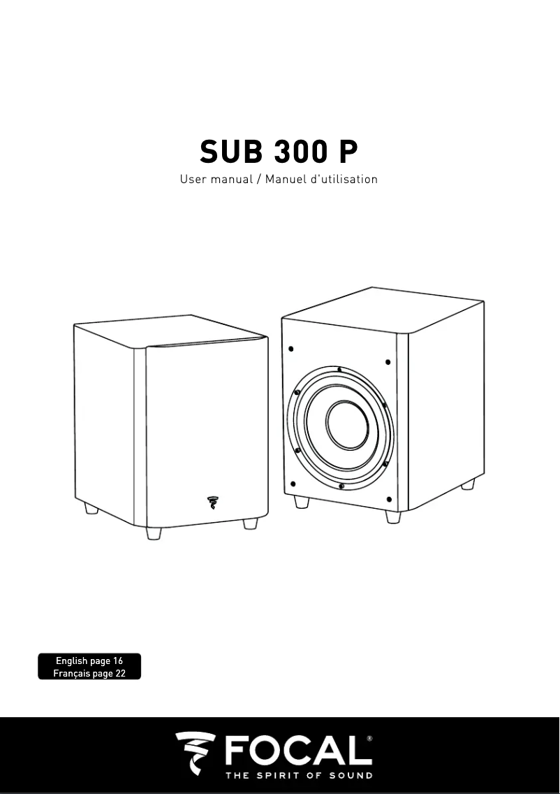 Imagen de la primera página del manual del dispositivo SUB 300 P