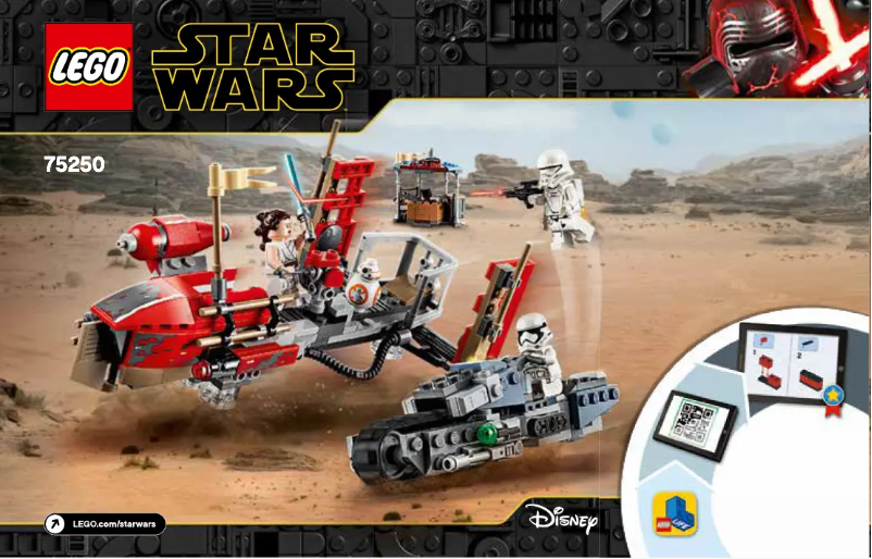 Page 1 de la notice Consignes visuelles Lego Star Wars 75250