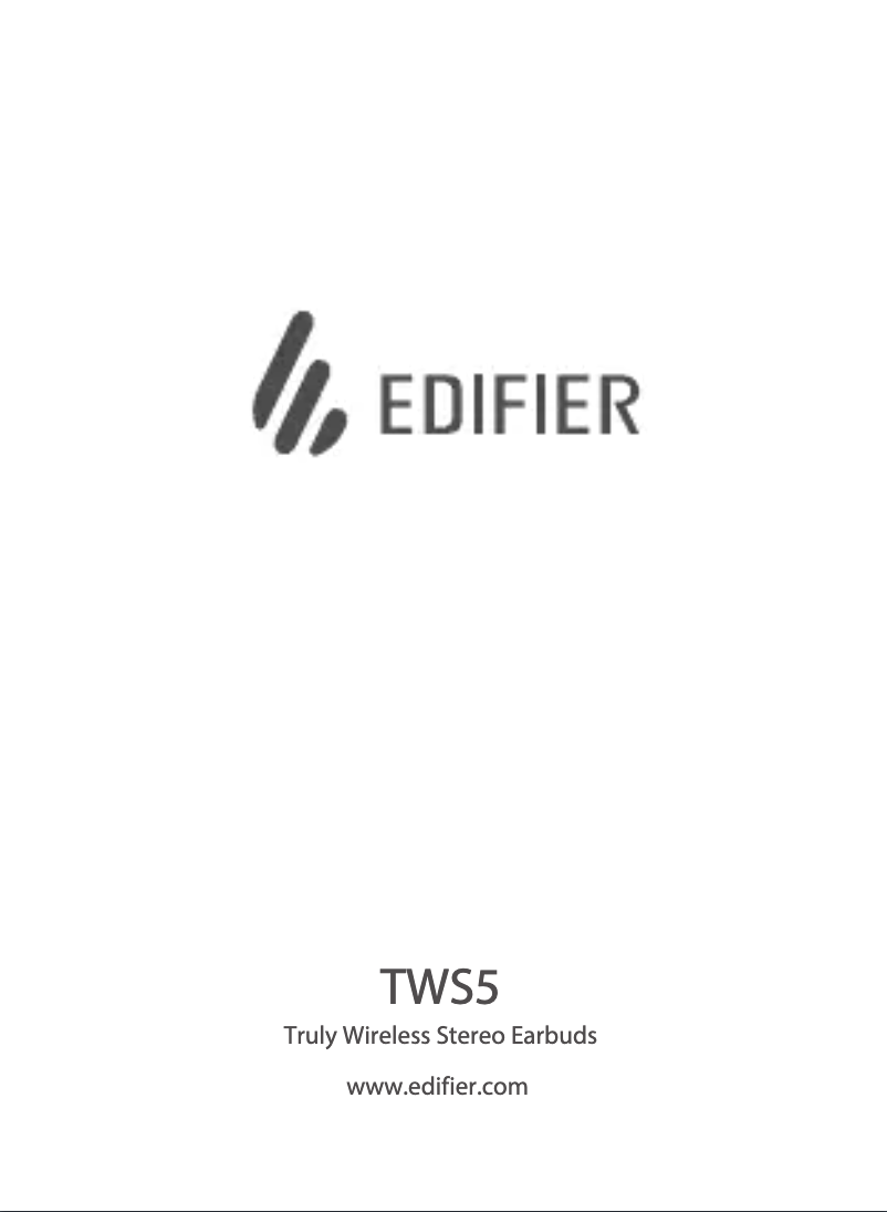 Page n°1 - Manuel utilisateur Edifier TWS5