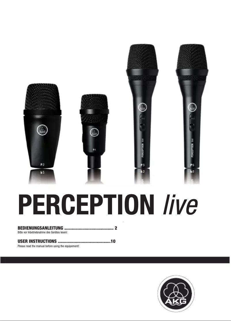Page n°1 - Manuel utilisateur AKG Perception Live P3s