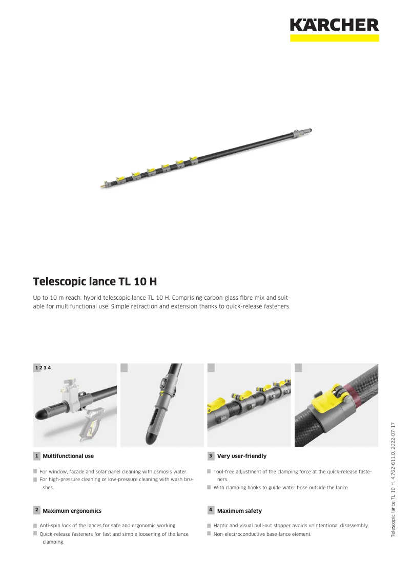 Page n°1 - Manuel utilisateur Kärcher TL 10 H