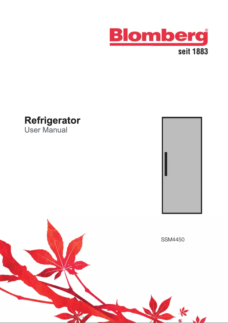 Page n°1 - Manuel utilisateur Blomberg SSM4450